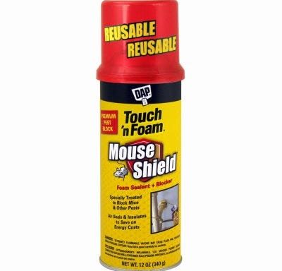 Touch N Foam Sealant, With Mouse Shield and Pest Blocker, 12-oz.